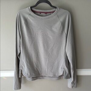 Gray Long Sleeve Crewneck Top